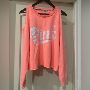 VICTORIA'S SECRET Pink Cut Off-Sleeved Jumper / Sweater - Size M